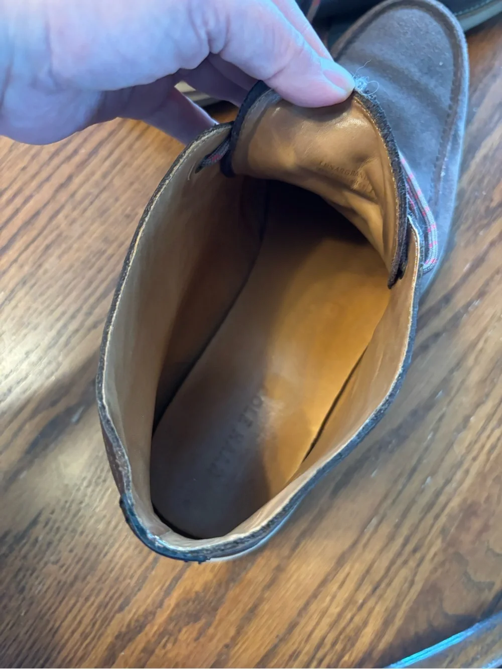Cole haan mens 13 13M lunargrand boots brown suede leather shoes
